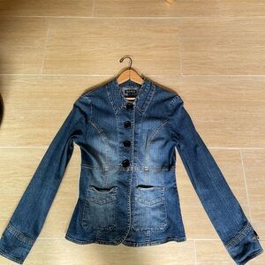 XOXO Fitted Denim jacket with big buttons
